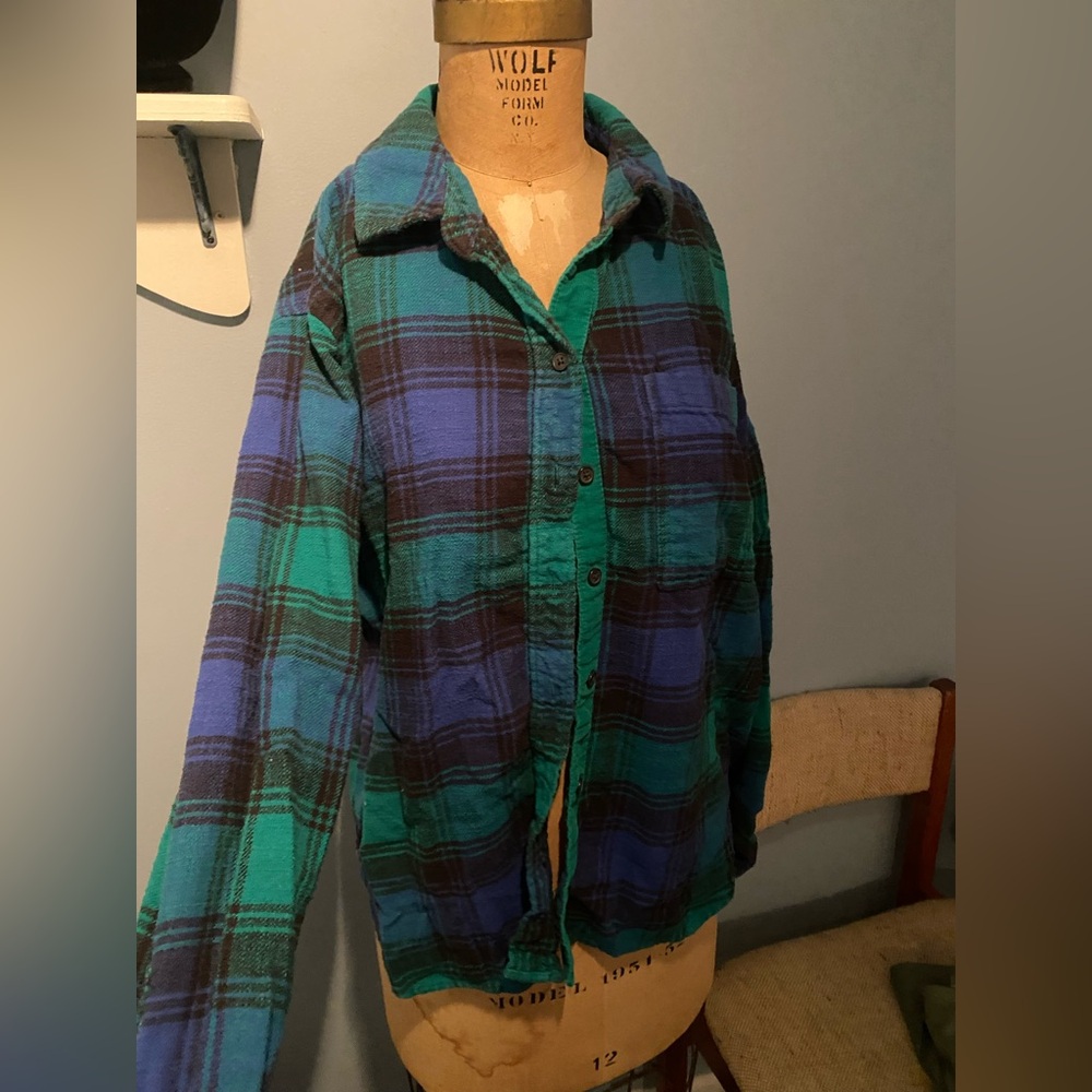 Women’s Green & Blue Flannel